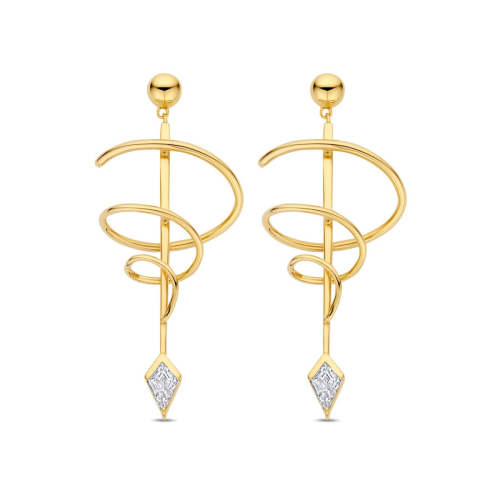 FJF JEWELLERY Earrings - Classic Kite Twist - FJF0030038YWH