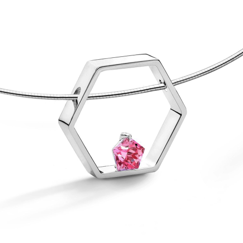 FJF JEWELLERY Necklace - Pentagon Pink - FJF0010003SPI