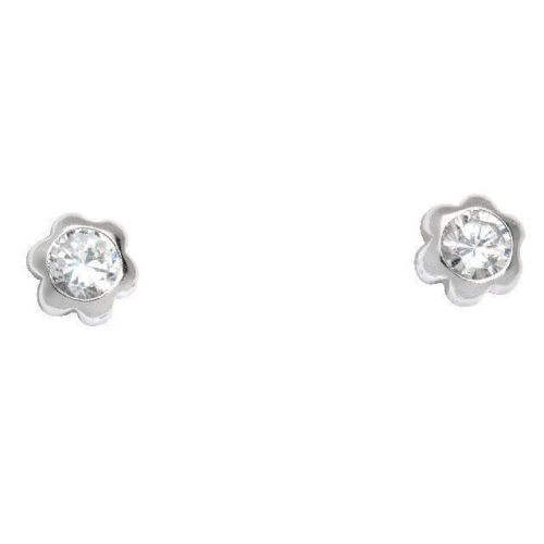 Schneider Basic Studs - Weißgold - Blumen mit Zirkon - ZS28