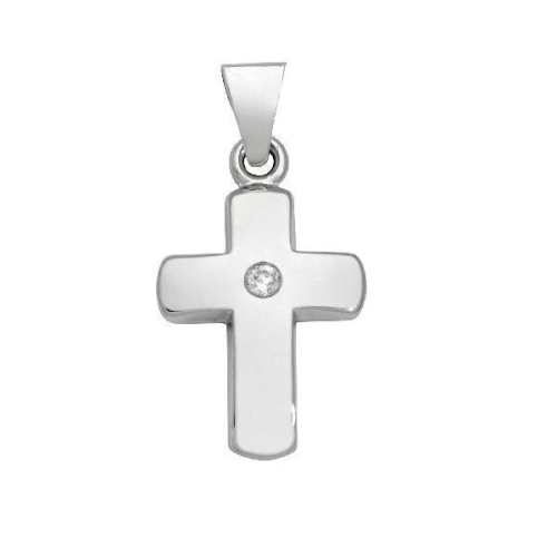 Schneider Basic Pendant - Kreuz – Weißgold – K26