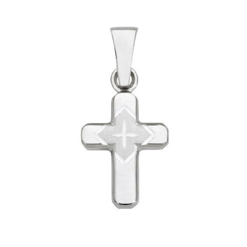 Schneider Basic Pendant - Kreuz – Weißgold - K32