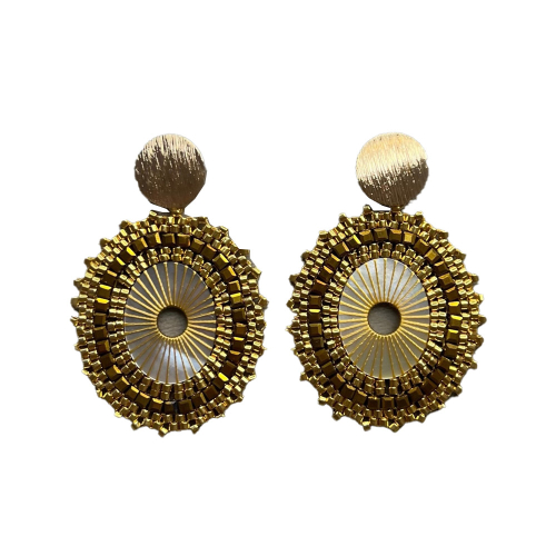 Orecchini Earrings - Nini-oval-gold-gold