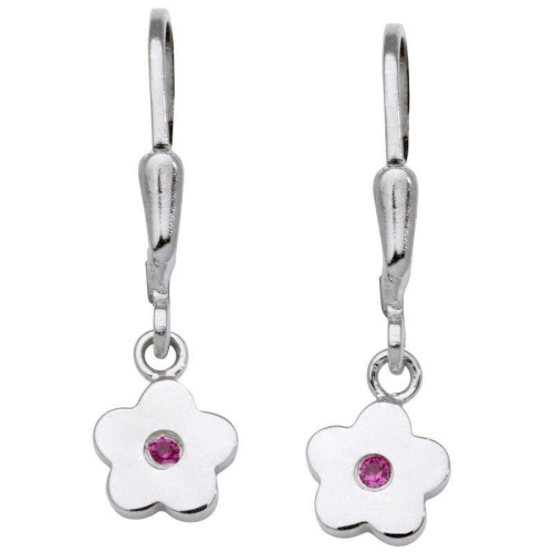 Schneider Basic Earrings - Silber - Blume hängend Rosa - SK04