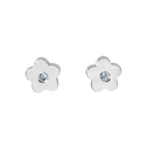 Schneider Basic Studs - Silber - Blume Blau - SK12