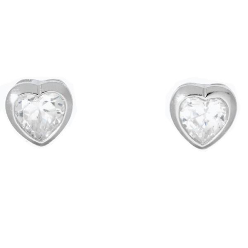 Schneider Basic Studs - Silber - Herz Weiß - SK13