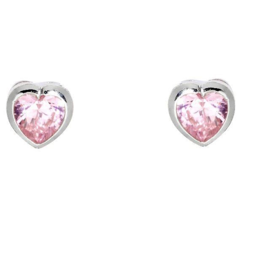 Schneider Basic Studs - Silber - Herz Rosa - SK14