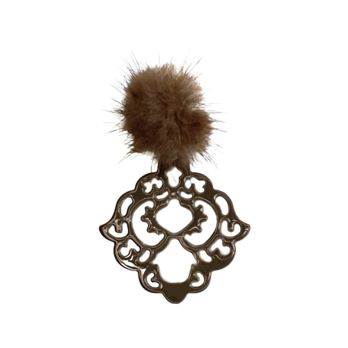 Orecchini Earrings - Sophia Mink - SophiaMink-dunkelbraun-gold