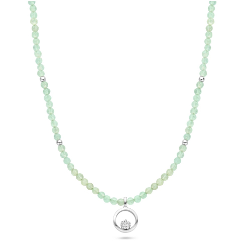 FJF JEWELLERY Necklace - Icon Heart Stone Edition Phrenite - FJF0010050SPH