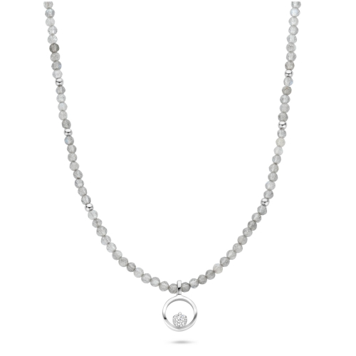 FJF JEWELLERY Necklace - Icon Heart Stone Edition Labradorite - FJF0010050SLR