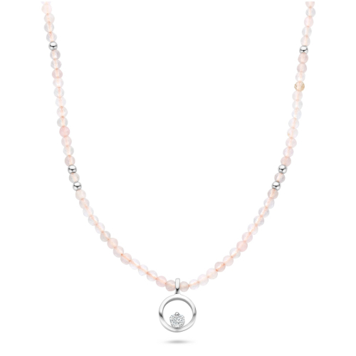 FJF JEWELLERY Necklace - Icon Heart Stone Edition Rosequartz - FJF0010050SRQ